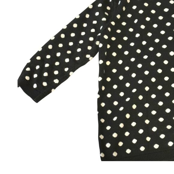 Ann Taylor Black/White Polka Dot Sweater - LP Large Petite - 3/4 Length Sleeves - Picture 9 of 11